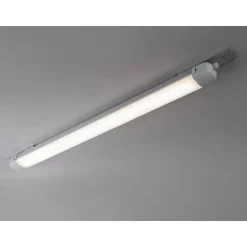 LED-teollisuusvalaisin Hide-a-lite Liteline 1200 S tunnistimella IP65 vaaleanharmaa
