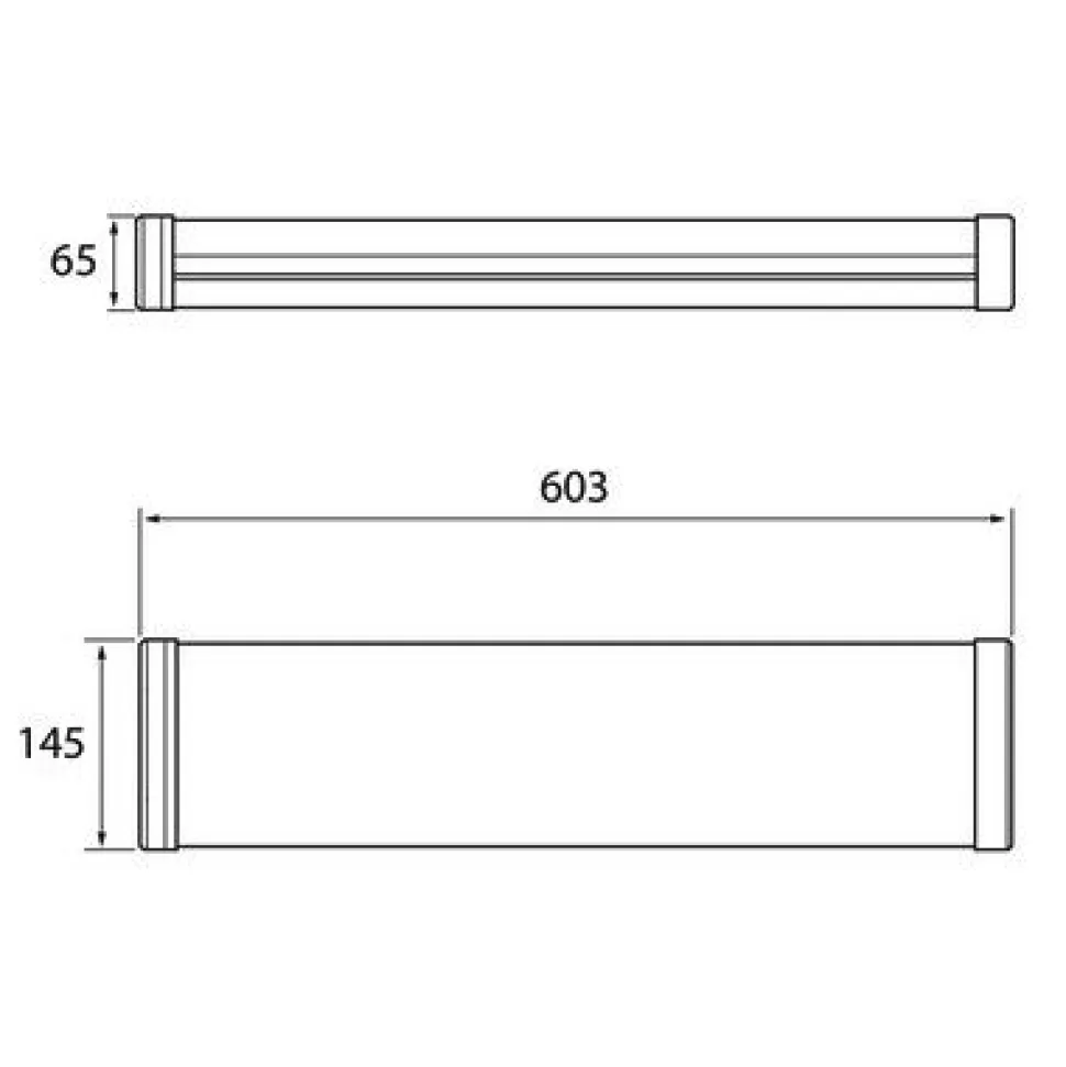 LED-teollisuusvalaisin Airam Optimus, 600mm, IP44, 25W/840, 2500lm