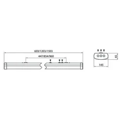 LED-teollisuusvalaisin Airam Optimus tunnistimella, 1200mm, IP44, 45W/830, 4500lm