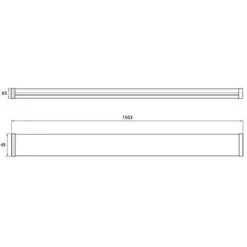 LED-teollisuusvalaisin Airam Optimus tunnistimella, 1500mm, IP44, 60W/840, 6000lm