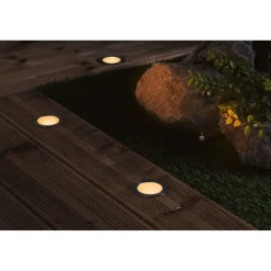 LED-terassivalaisin Paulmann Plug & Shine Floor, IP67, 2200K, 2W, hopea