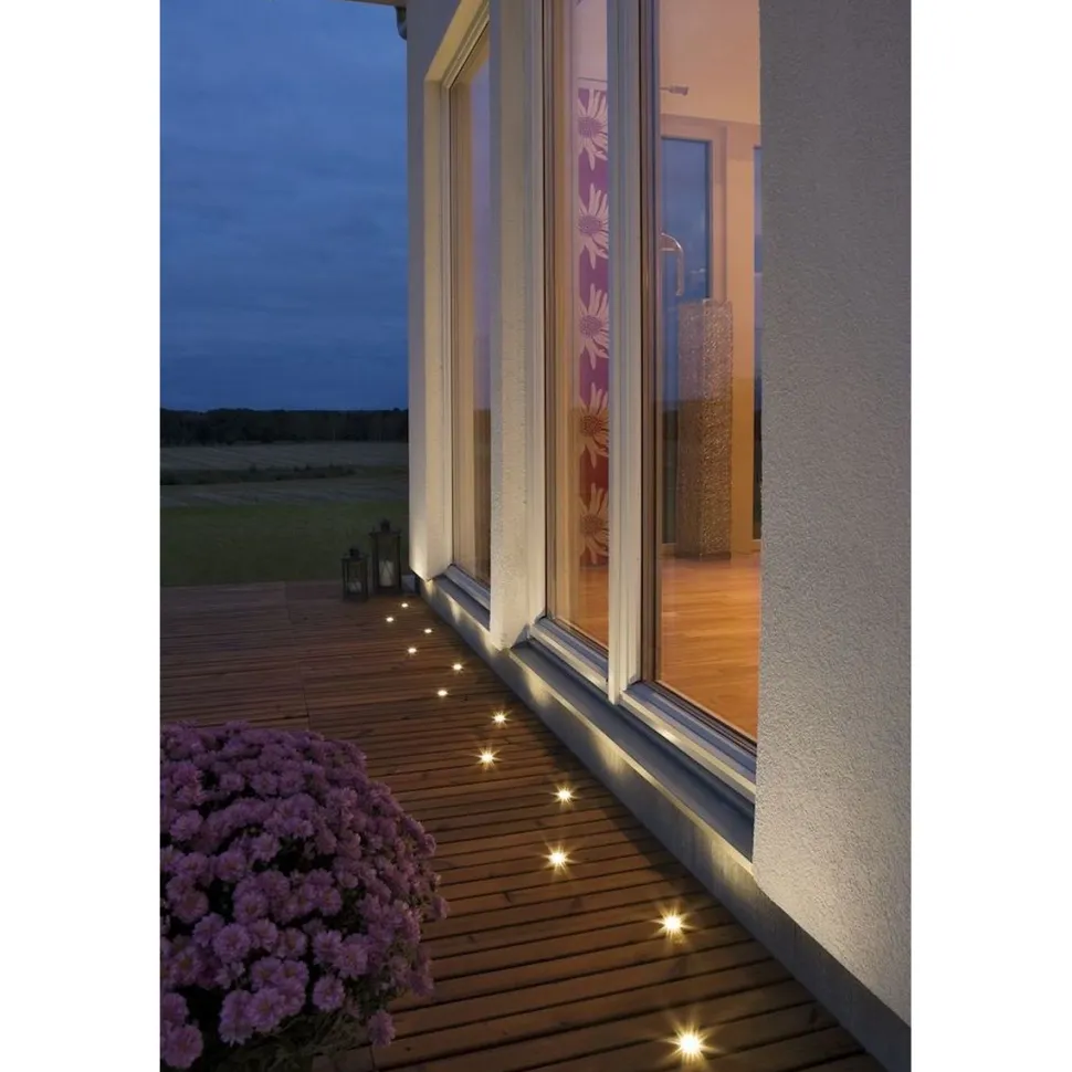 LED-terassivalaisinsarja Konstsmide Mini LED 7464-000 6x0.36W teräs 6-osainen
