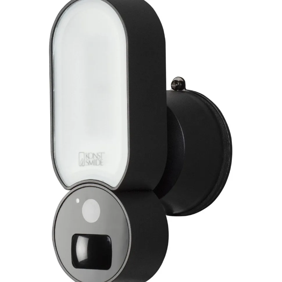LED-tunnistinvalaisin Konstsmide Smartlight kameralla musta