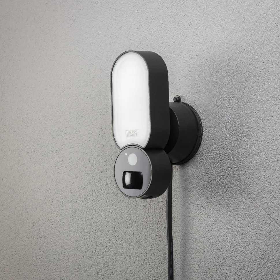 LED-tunnistinvalaisin Konstsmide Smartlight kameralla musta