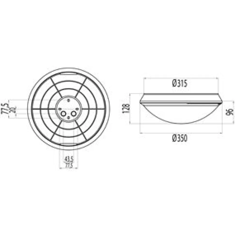 LED-tunnistinvalaisin Titan ATR100LED IP44 18W/840 RAD
