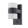 LED-tunnistinvalaisin Eglo Atollari 2x6W 100x230x155 mm IP44 antrasiitti/valkoinen