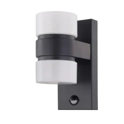 LED-tunnistinvalaisin Eglo Atollari 2x6W 100x230x155 mm IP44 antrasiitti/valkoinen