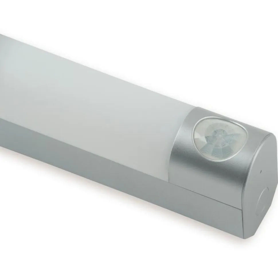 LED-tunnistinvalaisin Ensto Jono AVR66 IP44 656 mm 10W/830 alumiini PIR-tunnistimella