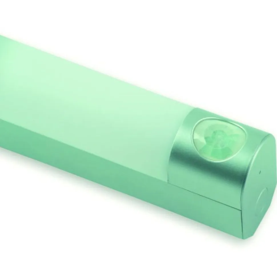 LED-tunnistinvalaisin Ensto Jono AVR66 IP44 733 mm 10W/830 alumiini PIR-tunnistimella ja pistorasialla