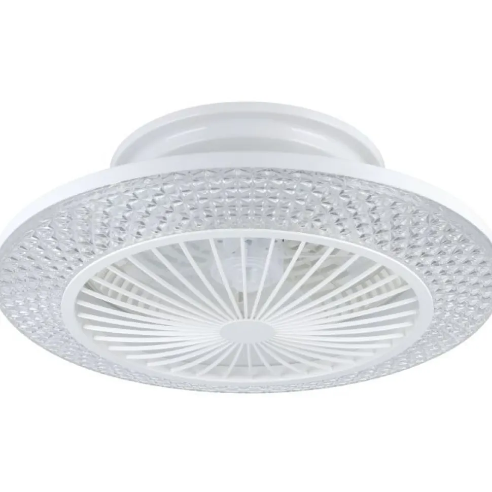 LED-tuuletinvalaisin Eglo Malinska, valkoinen
