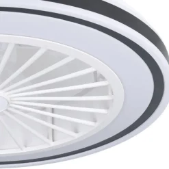 LED-tuuletinvalaisin Eglo Almeria, valkoinen/musta