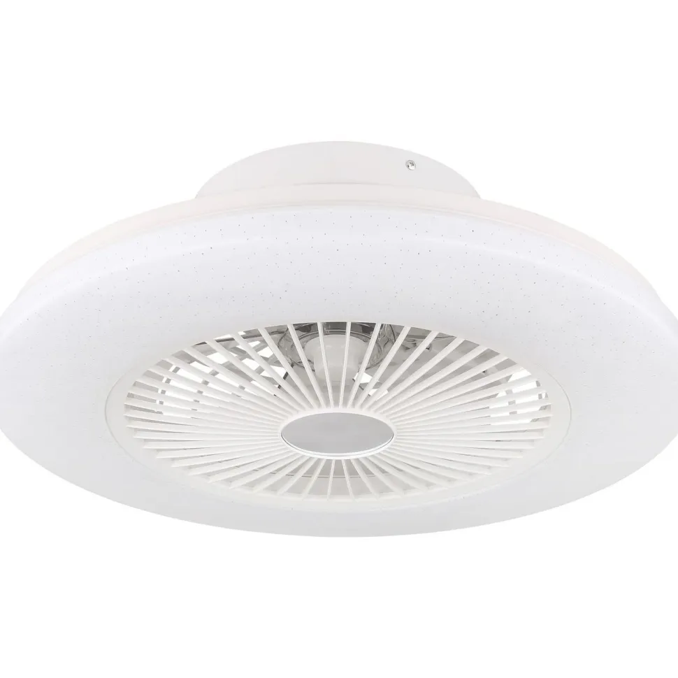 LED-tuuletinvalaisin Globo Travo Ø50cm, 3000-6500K, musta