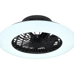 LED-tuuletinvalaisin Globo Travo Ø50cm, 3000-6500K, musta