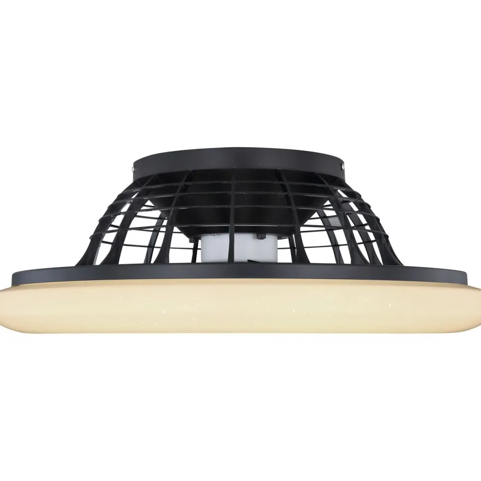 LED-tuuletinvalaisin Globo Travo Ø50cm, 3000-6500K, musta