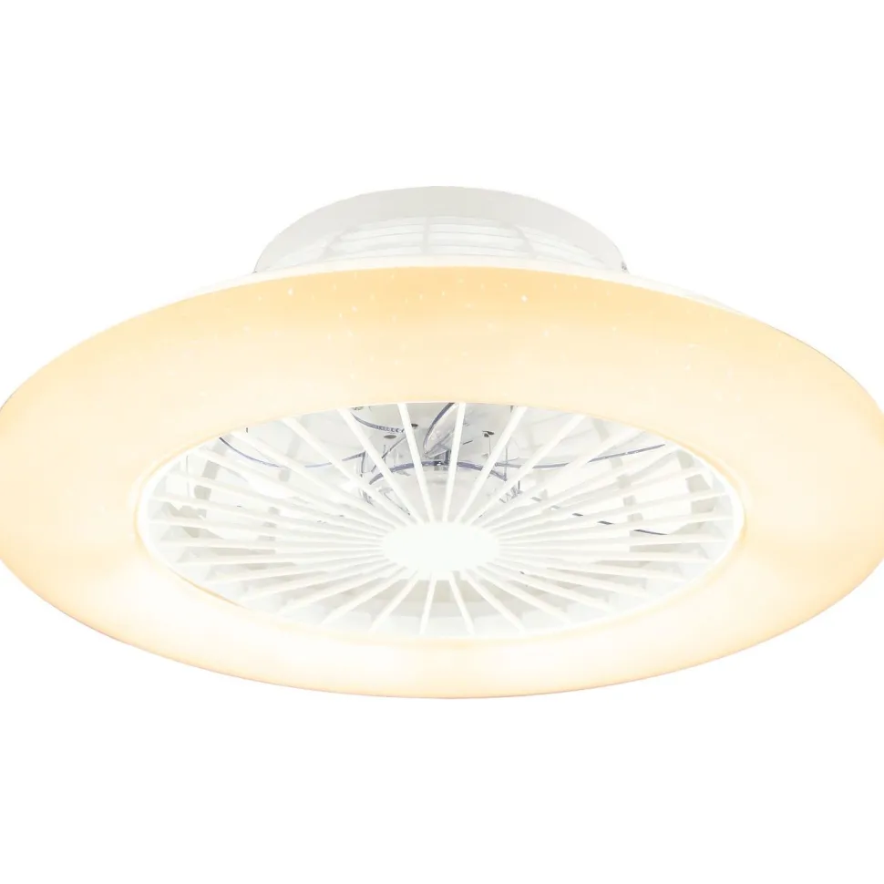 LED-tuuletinvalaisin Globo Travo Ø50cm, 3000-6500K, musta