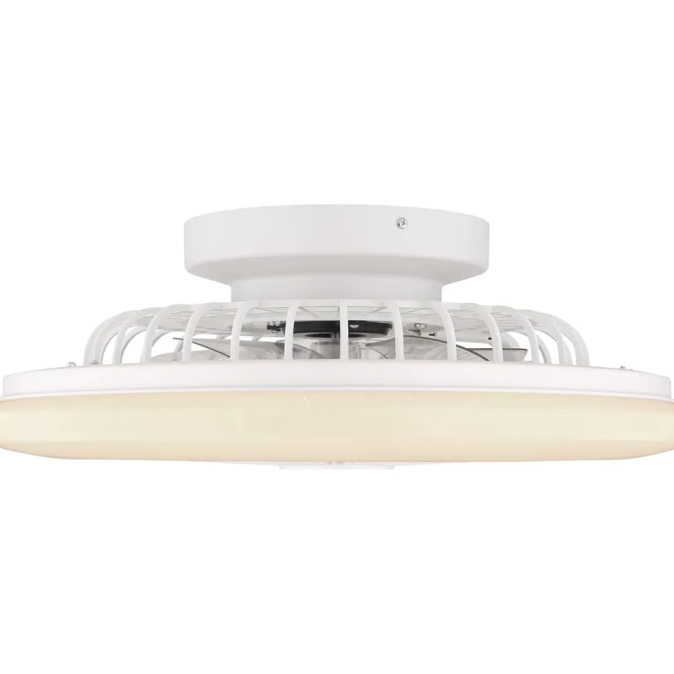 LED-tuuletinvalaisin Globo Travo Ø50cm, 3000-6500K, musta