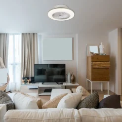 LED-tuuletinvalaisin Rabalux Dalfon CCT 3000-6000K 36W Ø55 cm valkoinen
