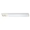 LED-työpistevalaisin Airam Handy 550, 8W/830/840, 550x74mm, 2-osainen pistorasia+kytkin, IP21, valkoinen/opaali