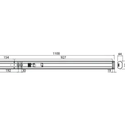 LED-työpistevalaisin Airam Handy 1100 14 W/830/840 1100x74 mm IP21 valkoinen/opaali