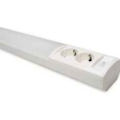 LED-työpistevalaisin Ensto Ami AL122L1020 14W/830/840 1020 mm 2-osainen pistorasia + kytkin valkoinen