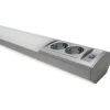 LED-työpistevalaisin Ensto Ami ALH122L550 9W/830/840 550 mm 2-osainen pistorasia + kytkin harmaa