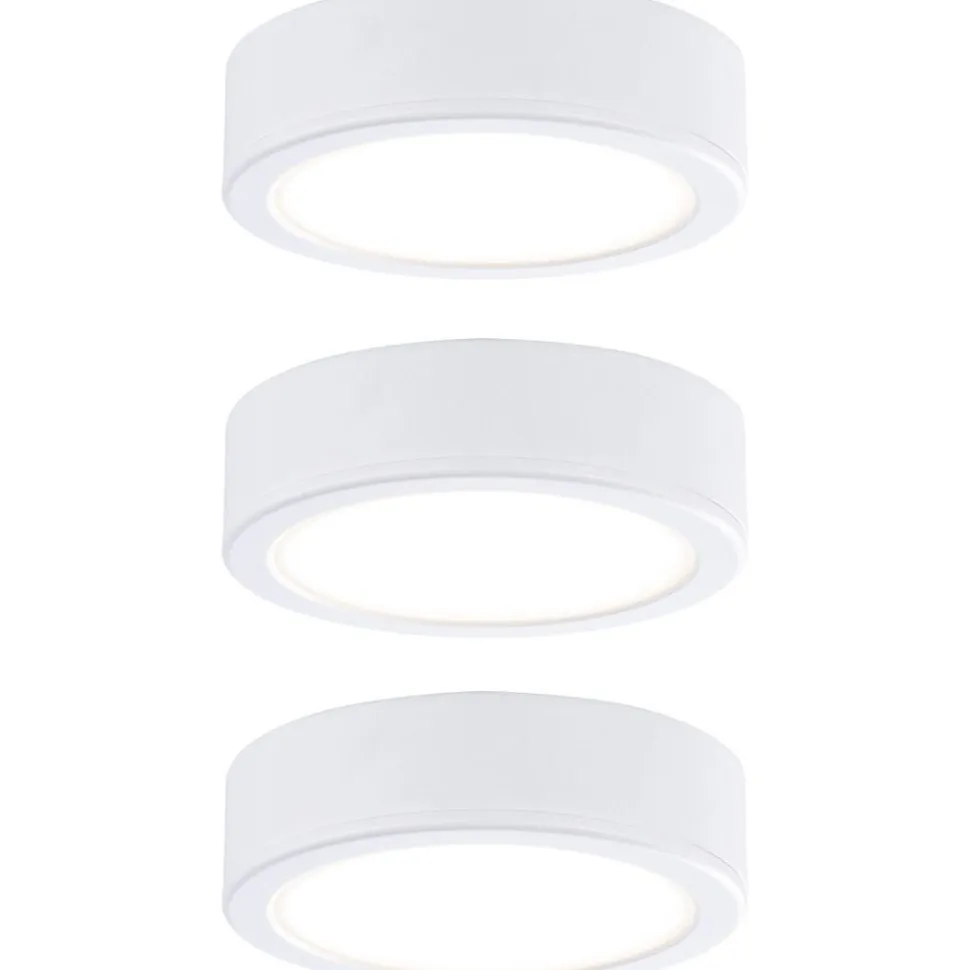 LED-työpistevalaisin Paulmann Pukk, 3kpl, 3.5W, 65mm, 210lm, valkoinen