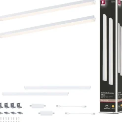 LED-työpistevalaisin jatkosarja Paulmann Inline 350x26mm 3000K 4W 350lm himmennettävä liiketunnistin mattavalkoinen, 2kpl/pkt