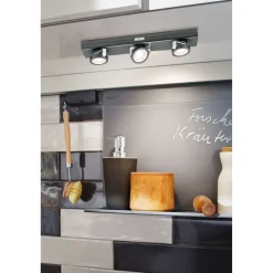 LED-työpistevalaisin Paulmann Batterie Rotate, 31x6cm, 3x18lm, 3000K, himmennettävä, antrasiitti