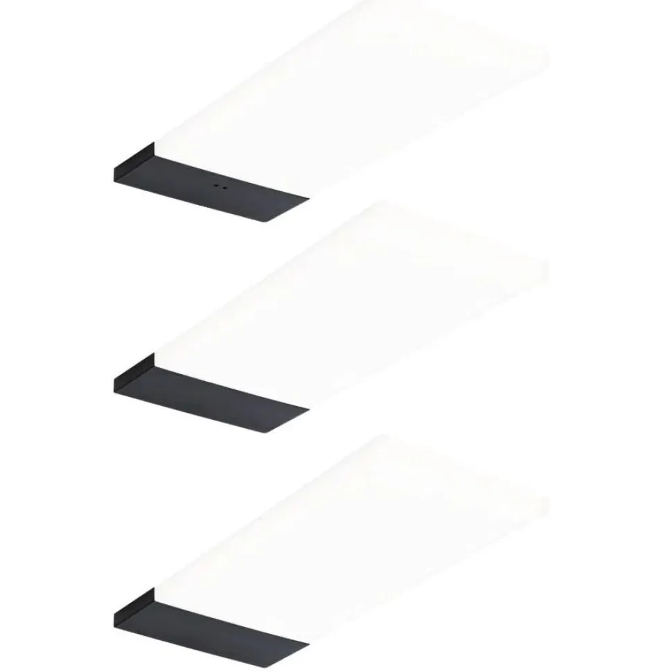 LED-työpistevalaisin Paulmann Bredo 80x190mm liiketunnistin 4000K 2.5W 180lm musta, 3kpl/pkt