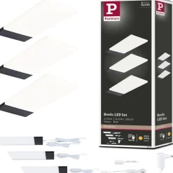 LED-työpistevalaisin Paulmann Bredo 80x190mm liiketunnistin 4000K 2.5W 180lm musta, 3kpl/pkt