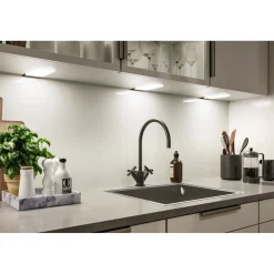 LED-työpistevalaisin Paulmann Bredo 80x190mm liiketunnistin 4000K 2.5W 180lm musta, 3kpl/pkt