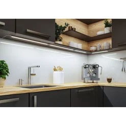 LED-työpistevalaisin Paulmann Inline 350x26mm 3000K 4W 350lm himmennettävä liiketunnistin aloitussarja mattakromi, 2kpl/pkt