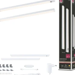 LED-työpistevalaisin Paulmann Inline 350x26mm 3000K 4W 350lm himmennettävä liiketunnistin aloitussarja mattakromi, 2kpl/pkt