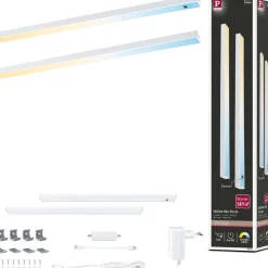 LED-työpistevalaisin Paulmann Inline 350x26mm 2700-6500K 4W 350lm liiketunnistin aloitussarja mattavalkoinen, 2kpl/pkt