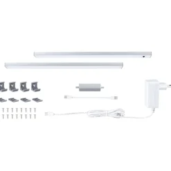 LED-työpistevalaisin Paulmann Inline 350x26mm 2700-6500K 4W 350lm liiketunnistin aloitussarja mattavalkoinen, 2kpl/pkt