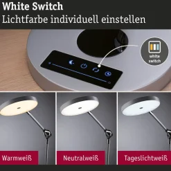 LED-työpöytävalaisin Paulmann Numis, 44cm, 1000lm, 11W, säädettävä värilämpötila, hopea
