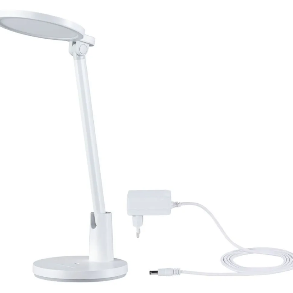 LED-työpöytävalaisin Paulmann Darba, 42.5cm, 4000K, 1150lm, 15W, mattavalkoinen