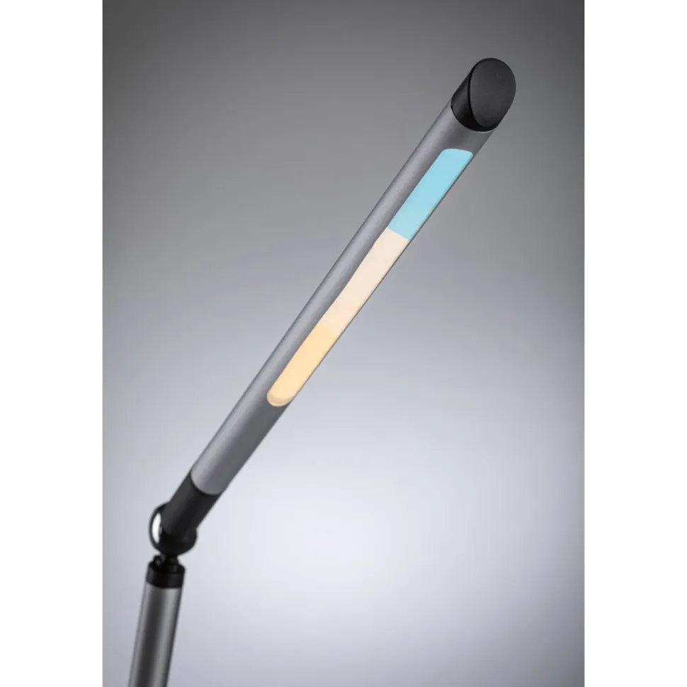 LED-työpöytävalaisin Paulmann FlexBar 3-Step-Dim, 36.2cm, 700lm, 9.5W, säädettävä värilämpötila, mattahopea