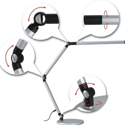 LED-työpöytävalaisin Paulmann FlexBar 3-Step-Dim, 36.2cm, 700lm, 9.5W, säädettävä värilämpötila, mattahopea