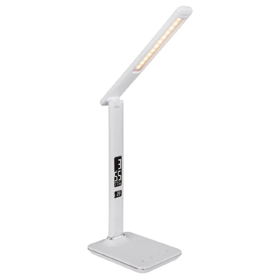 LED-työpöytävalaisin Globo Tanna 14x18,5x60,5cm 7W himmennettävä valkoinen