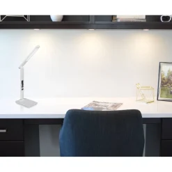 LED-työpöytävalaisin Globo Tanna 14x18,5x60,5cm 7W himmennettävä valkoinen