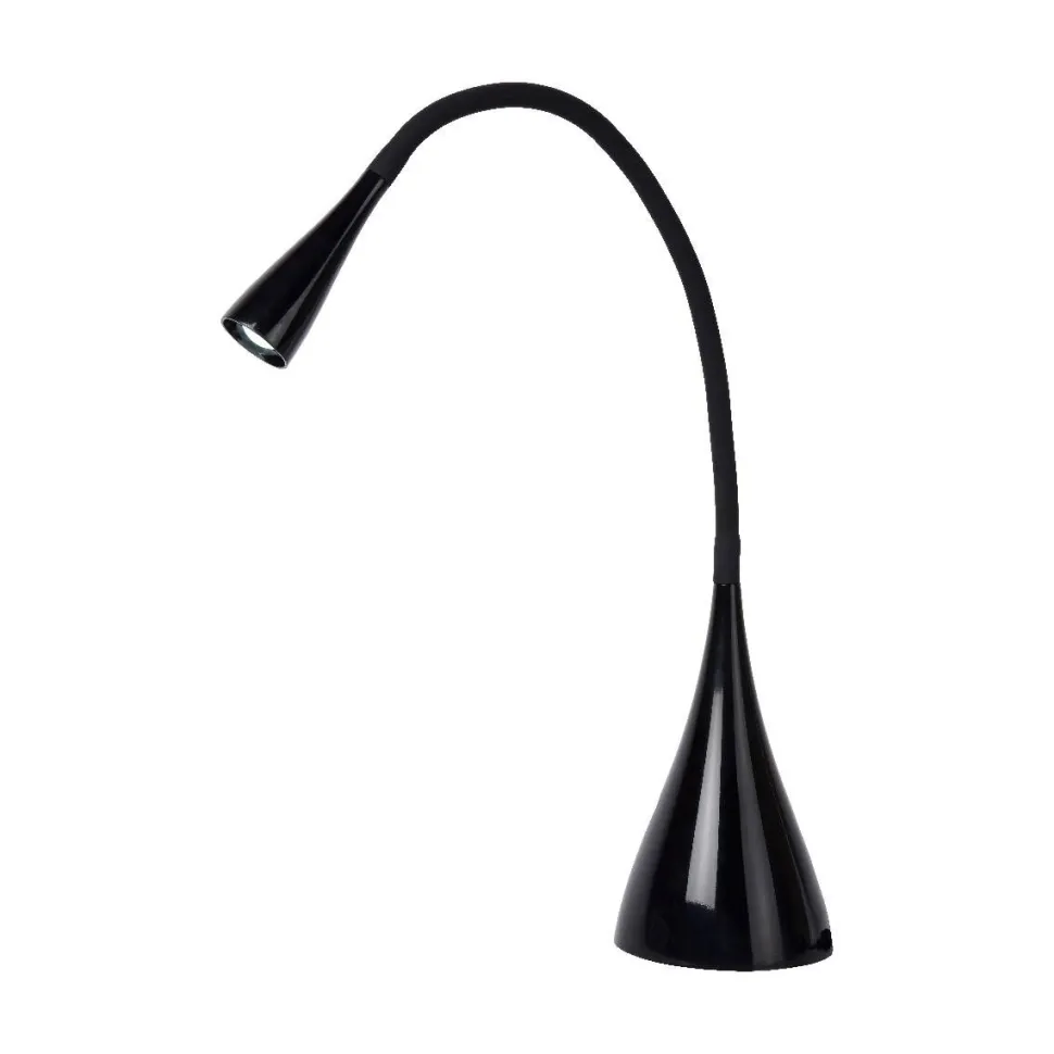 LED-työpöytävalaisin Lucide Zozy Ø11,5x70cm 3W himmennettävä musta