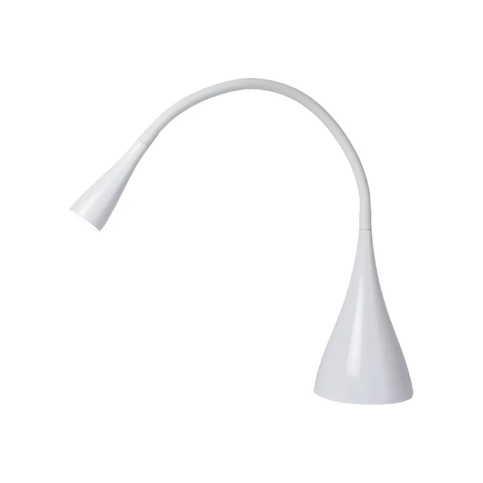 LED-työpöytävalaisin Lucide Zozy Ø11,5x70cm 3W himmennettävä valkoinen