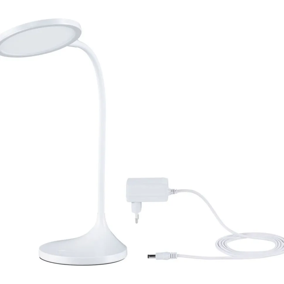 LED-työpöytävalaisin Paulmann Mejan, 60.4cm, 4000K, 1200lm, 15W, mattavalkoinen