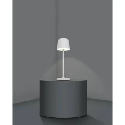LED-ulkopöytävalaisin Eglo Mannera, ladattava, ruskea
