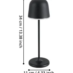 LED-ulkopöytävalaisin Eglo Mannera, ladattava, ruskea