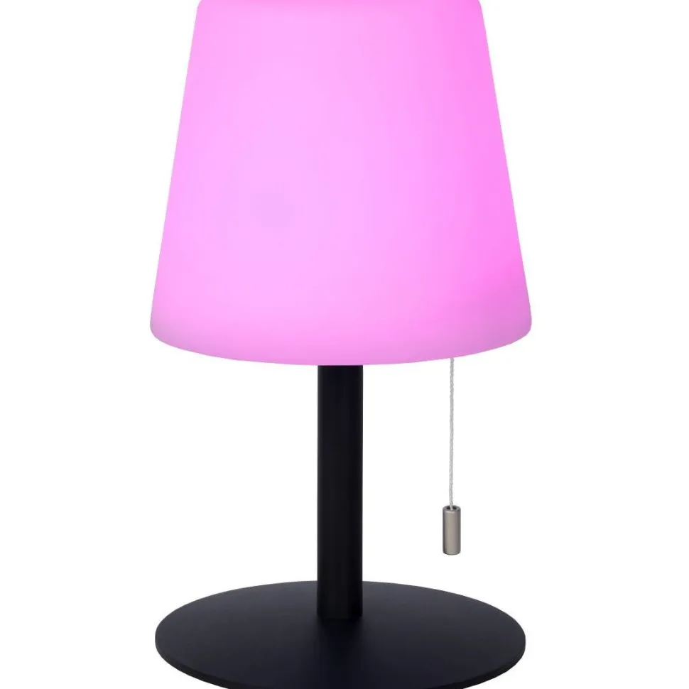 LED-ulkopöytävalaisin Lucide Rio RGB, USB-ladattava, himmennettävä, värinvaihto-ominaisuus