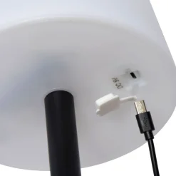 LED-ulkopöytävalaisin Lucide Rio RGB, USB-ladattava, himmennettävä, värinvaihto-ominaisuus