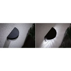 LED-ulkoseinävalaisin aurinkokennolla Paulmann Mimmo, IP44, 6500K, musta