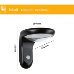 LED-ulkoseinävalaisin aurinkokennolla Paulmann Diskola, IP44, 3000K, hämärätunnistin, antrasiitti